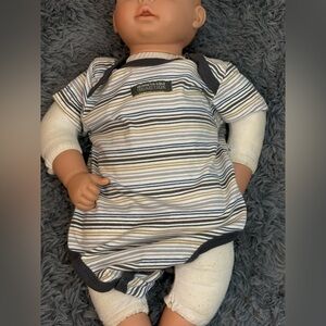 Kenneth Cole Reaction Baby Onesie 0–3M Multicolor Stripe Bodysuit Cotton